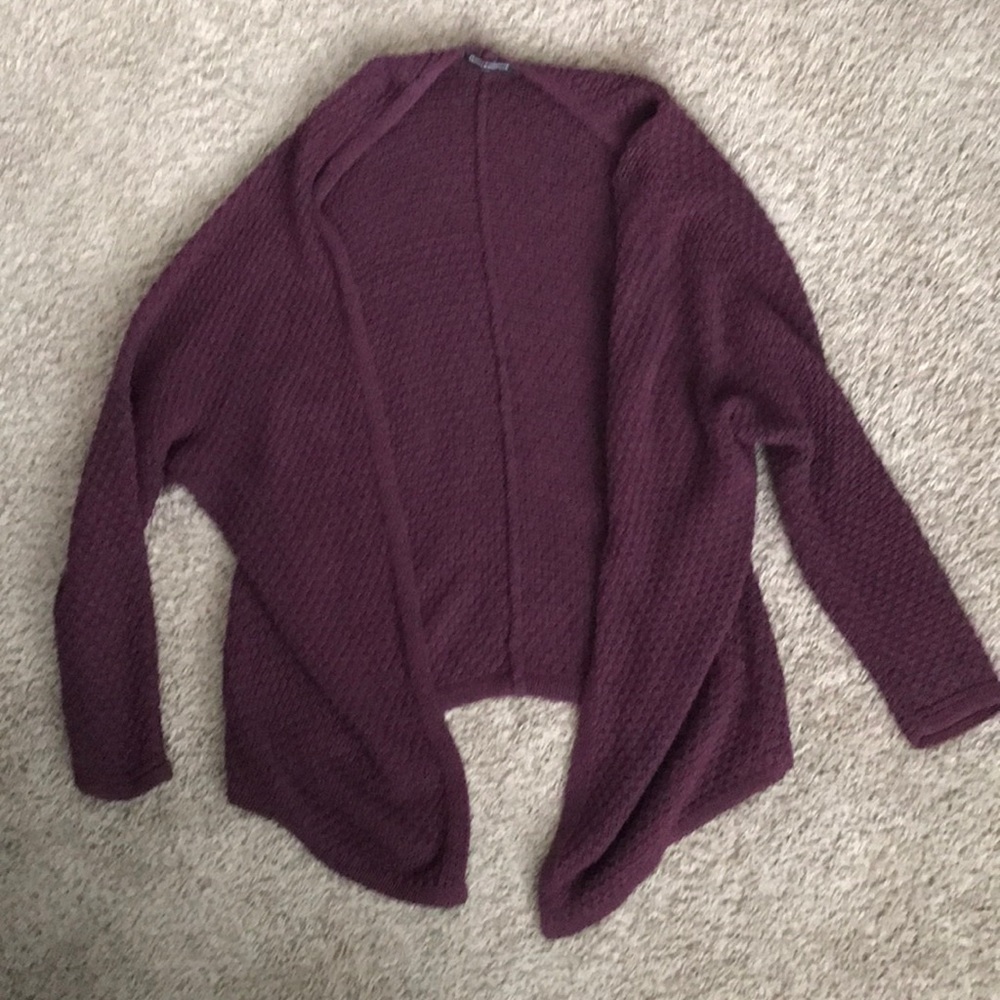 Dark red cardigan